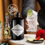 Hendrick’s gin +2x Thomas Henry tonic gratis