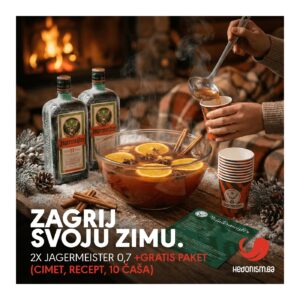 Akcija! Wintermeister, 2x Jägermeister 0,7L + Botanica štapići cimeta & recept & čaše na dar