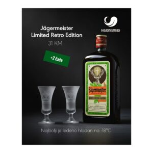 Liker Jägermeister Retro Gift Pack 0,7L + 2 limitirane čaše