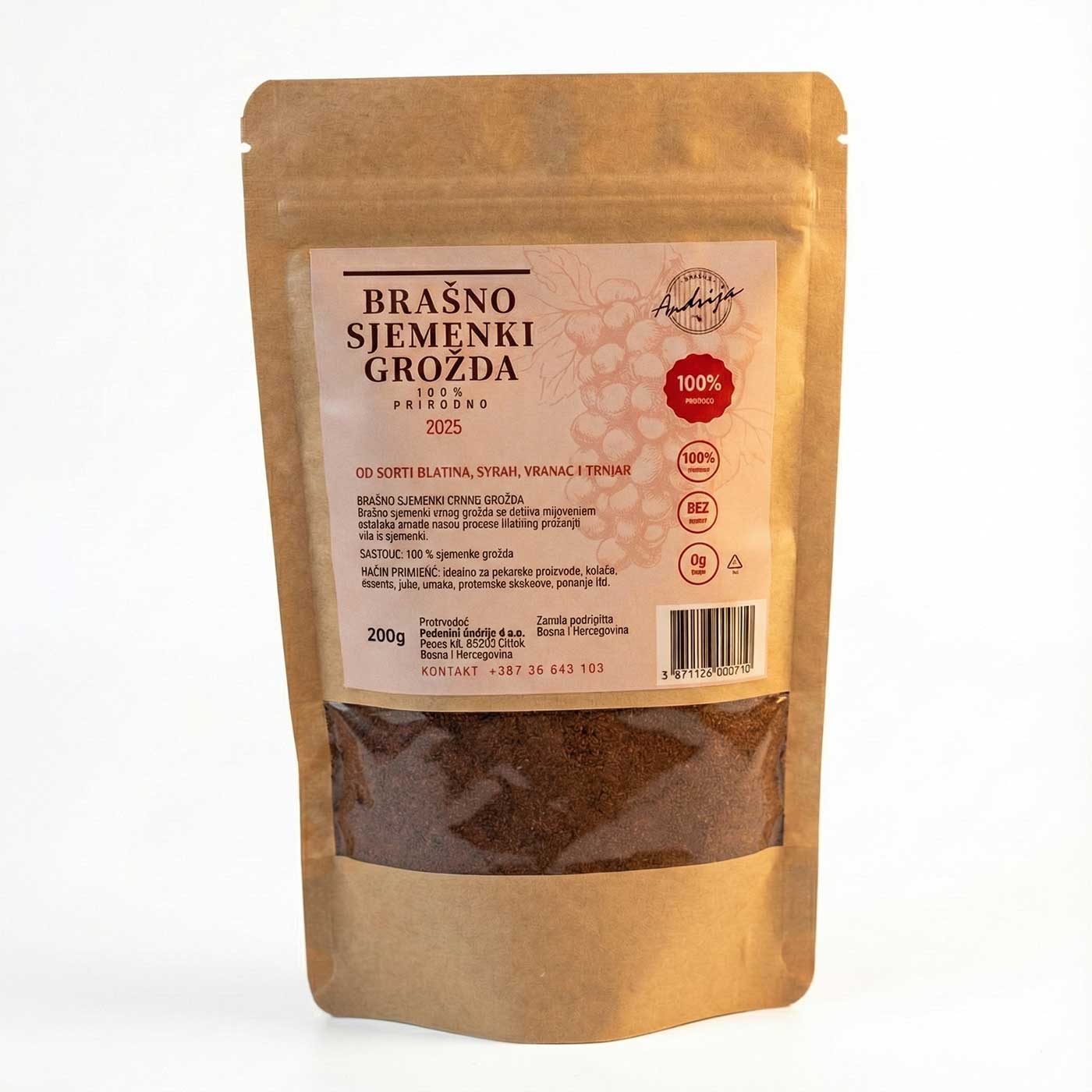 Brašno Sjemenki Crnog Grožđa 200Gr
