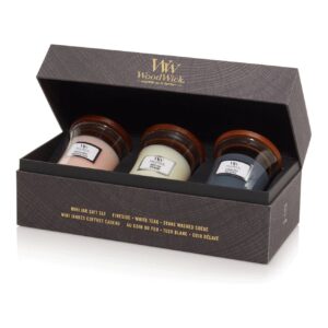 Svijeće Woodwick Evening Onyx, Solar Ylang, Coastal Sunset Gift Set Mini Floral 3/1