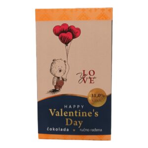 Čokolada Valentinovo bijela 31% kakao