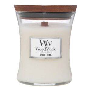 Svijeća Woodwick White Teak (do 100 sati)